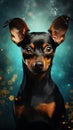 Portrait of a pinscher Royalty Free Stock Photo