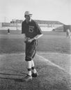 Portrait of pitcher on baseball field Royalty Free Stock Photo