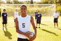 Portrait Of Player In High School Soccer Team Royalty Free Stock Photo