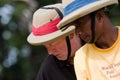 Portrait of players, during elephant polo game, Thakurdwara, Bardia, Nepal