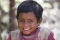 Portrait poor beggar girl on the street in Leh, Ladakh. India Royalty Free Stock Photo