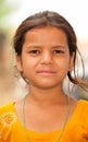 Portrait of poor village girl Royalty Free Stock Photo