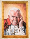 Portrait of Pop Giovanni Paolo II in a gold frame