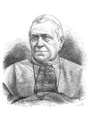 Portrait of the Pope Blessed Pius IX in the old book The Essays in Newest History, by I.I. Grigorovich, 1883, St. Petersburg