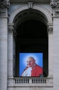 Portrait of Pope John Paul II on Basilica