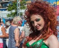 Portrait of a posing redheaded drag queen