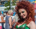 Portrait of a posing redheaded drag queen Royalty Free Stock Photo