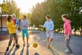 Portrait of positive group of young people Royalty Free Stock Photo