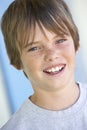 Portrait Of Pre Teen Boy Smiling Royalty Free Stock Photo