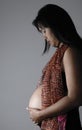 Portrait of pregnant asian woman