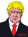 Portrait of President of America Donald Trump