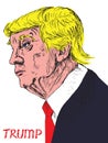 Portrait of President of America Donald Trump