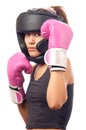 Portrait of pretty kick boxing girl