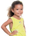 Portrait of a pretty small hispanic girl smiling Royalty Free Stock Photo