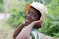 Portrait of pretty smiling woman.