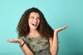 Portrait of pretty surprised teenage girl Royalty Free Stock Photo