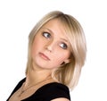 Portrait of pretty young blond woman. Royalty Free Stock Photo