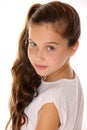 Portrait of an adorable preteen girl close-up Royalty Free Stock Photo