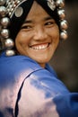 Portrait of a pretty young woman from the Akha ethnic group.