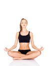 Portrait of pretty young woman doing yoga Royalty Free Stock Photo