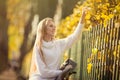 Portrait of a pretty young woman with light brown hair. Royalty Free Stock Photo