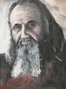 Portrait of priest, oil painting