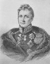 Portrait of Prince Mikhail Semyonovich Vorontsov in the old book The Engraved Portraits, vol. 1 by D. Rovinskiy, 1886, S.-