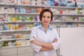 Portrait of professional pharmacist in drugstore Royalty Free Stock Photo