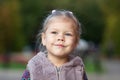 Portrait of the proud little girl looking aside Royalty Free Stock Photo