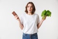 Portrait of a puzzled young woman Royalty Free Stock Photo