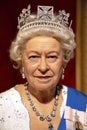 Portrait of Queen Elisabeth II in Madame Tussauds of New York