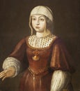 Portrait of Queen Isabella the Catholic Royalty Free Stock Photo