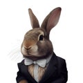 Portrait of a rabbit dressed in a formal business suit Royalty Free Stock Photo