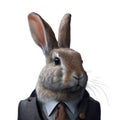 Portrait of a rabbit dressed in a formal business suit Royalty Free Stock Photo