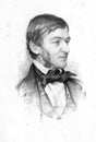 Victorian Etching of American Philosopher and Essayist