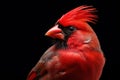 Portrait of a red cardinal bird. Generative AI