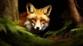 Portrait of a Red fox in a forest