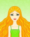 Portrait red-haired girl Royalty Free Stock Photo