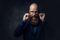 Redhead bearded male in a suit. Royalty Free Stock Photo