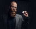 Redhead bearded male in a suit. Royalty Free Stock Photo