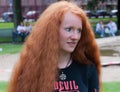 Portrait of a redheaded young woman