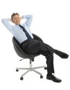 Portrait Of Relaxed Businessman Sitting On Office Chair Royalty Free Stock Photo