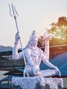 Portrait of Respected shivji, the hindu god at railway station Haridwar, Uttarakhand in India Royalty Free Stock Photo