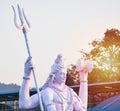 Portrait of Respected shivji, the hindu god at railway station Haridwar, Uttarakhand in India