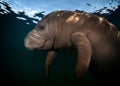 Portrait of resting Manatee Royalty Free Stock Photo