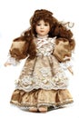 Portrait of retro porcelain doll Royalty Free Stock Photo