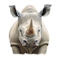 Portrait of rhino, african mammal