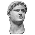 Portrait of roman emperor Nero Claudius Caesar Augustus Germanicus isolated on white background Royalty Free Stock Photo