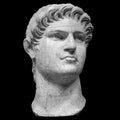 Portrait of roman emperor Nero Claudius Caesar Augustus Germanicus isolated on white background Royalty Free Stock Photo