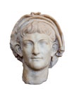 Portrait of Roman emperor Nero (Reign 54-68 AD), isolated Royalty Free Stock Photo